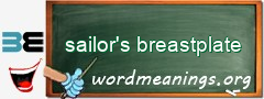 WordMeaning blackboard for sailor's breastplate